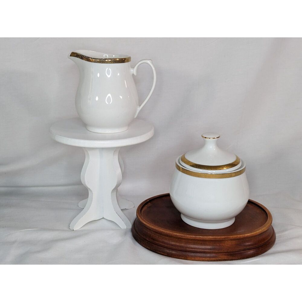 Ross-Simons "Monno" Sugar Bowl and Creamer EUC